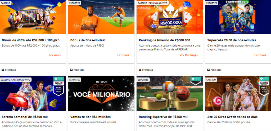 Betsson promoções