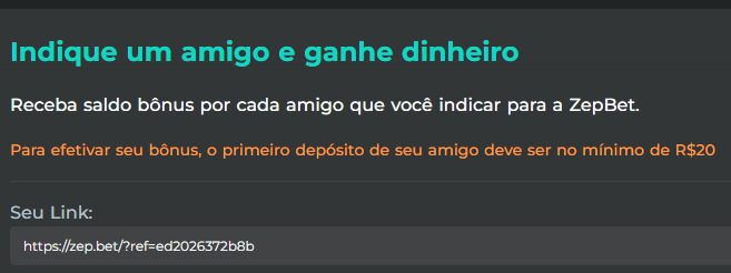 Zepbet promoção